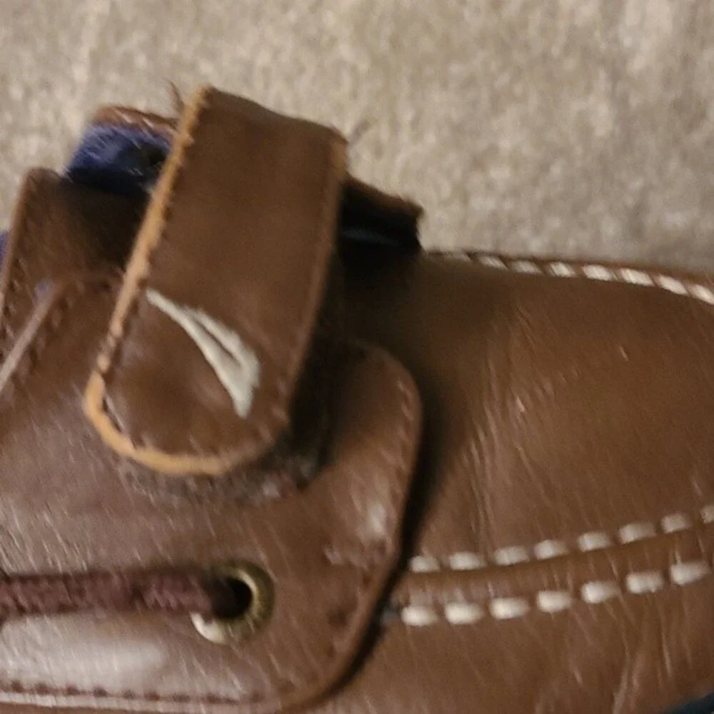 Nautica Toddler Brown Leather Loafer Boat Shoes Size 9